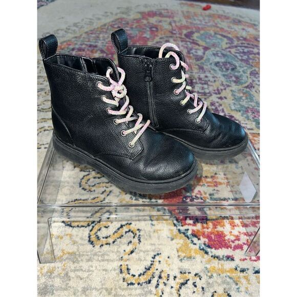 Art Class Zoe Zipper Lace-Up Combat Boots - Black - Picture 2 of 3
